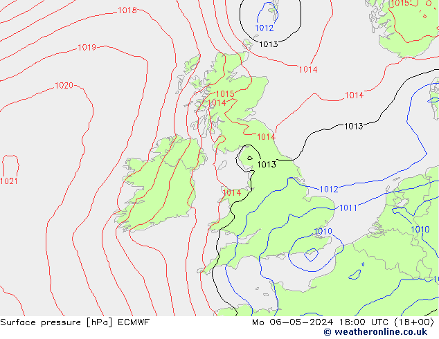 Surface pressure ECMWF Mo 06.05.2024 18 UTC