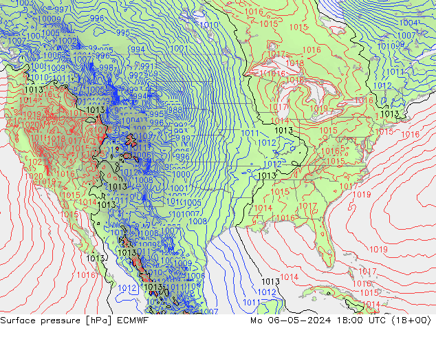 Pressione al suolo ECMWF lun 06.05.2024 18 UTC