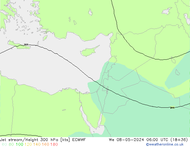 Jet stream/Height 300 hPa ECMWF We 08.05.2024 06 UTC