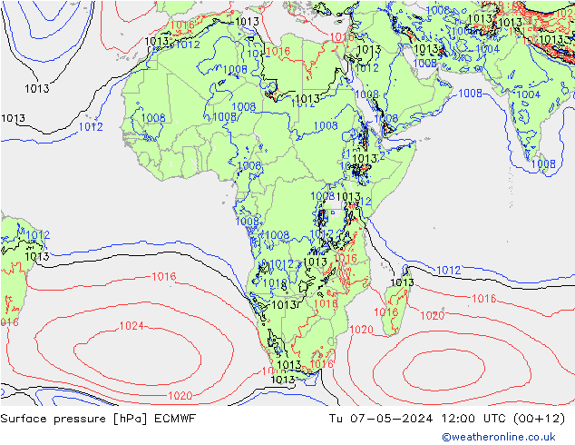 pression de l'air ECMWF mar 07.05.2024 12 UTC