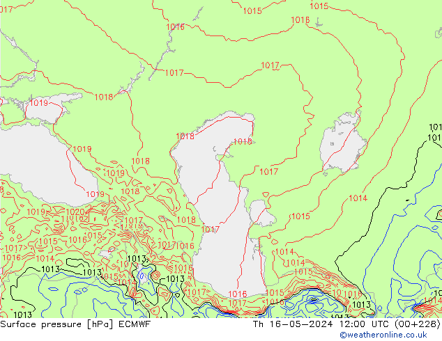 Luchtdruk (Grond) ECMWF do 16.05.2024 12 UTC