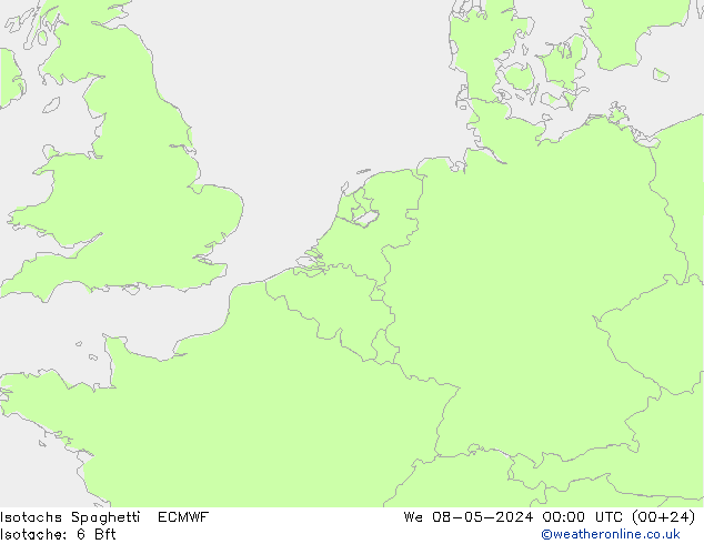 Isotachs Spaghetti ECMWF St 08.05.2024 00 UTC