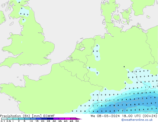 opad (6h) ECMWF śro. 08.05.2024 00 UTC