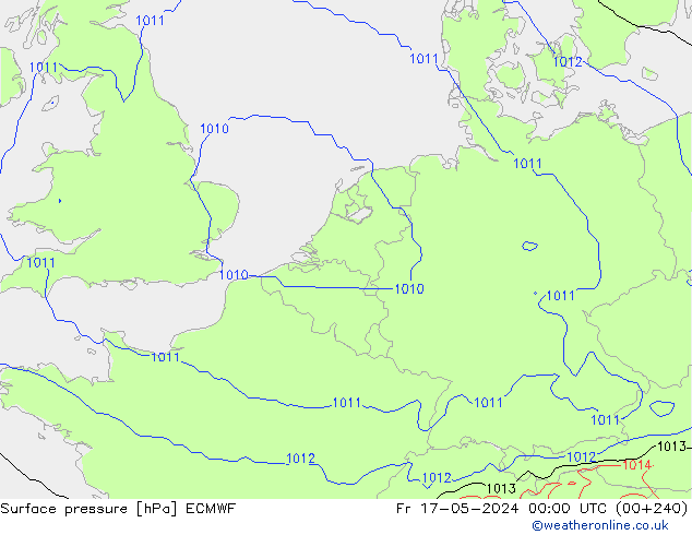Yer basıncı ECMWF Cu 17.05.2024 00 UTC