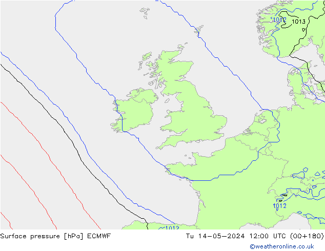 приземное давление ECMWF вт 14.05.2024 12 UTC