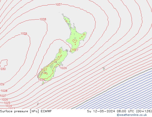 Yer basıncı ECMWF Paz 12.05.2024 06 UTC