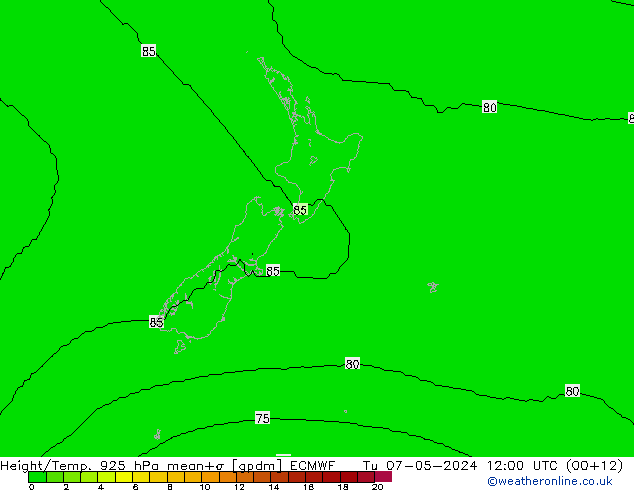 Height/Temp. 925 hPa ECMWF Di 07.05.2024 12 UTC