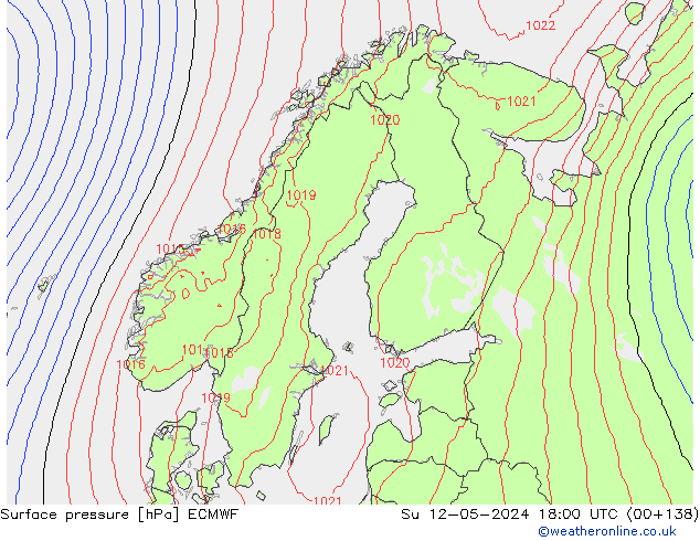 pression de l'air ECMWF dim 12.05.2024 18 UTC