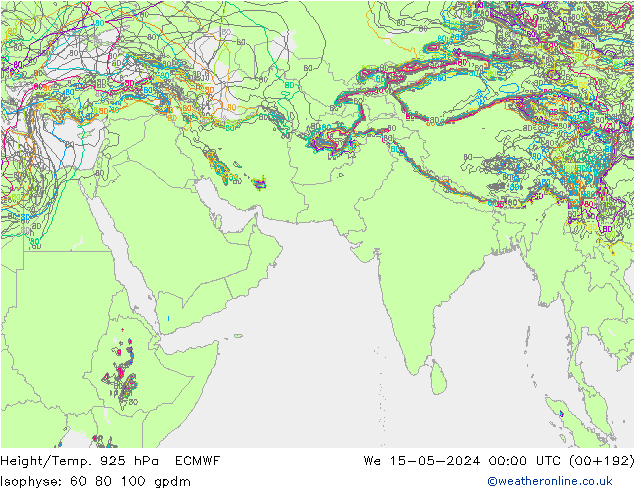 Height/Temp. 925 гПа ECMWF ср 15.05.2024 00 UTC