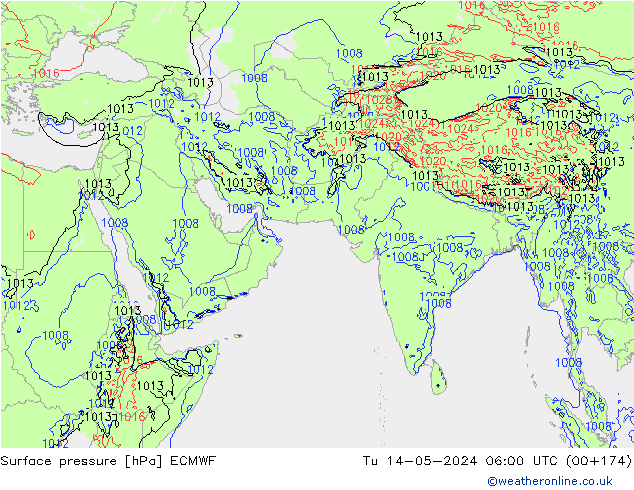 pression de l'air ECMWF mar 14.05.2024 06 UTC