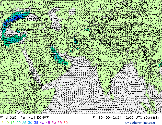 Wind 925 hPa ECMWF Fr 10.05.2024 12 UTC