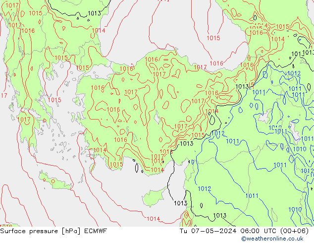 pression de l'air ECMWF mar 07.05.2024 06 UTC