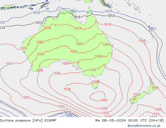 приземное давление ECMWF ср 08.05.2024 00 UTC