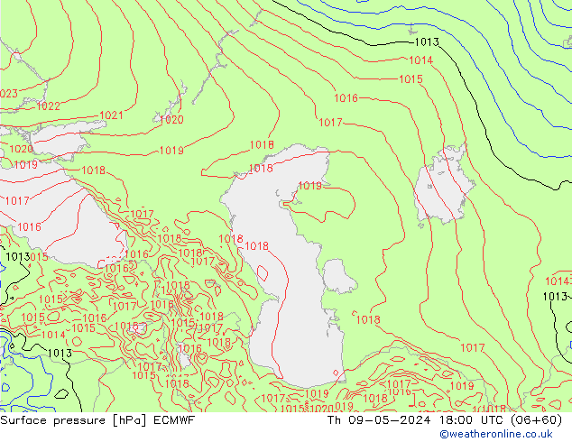 pression de l'air ECMWF jeu 09.05.2024 18 UTC