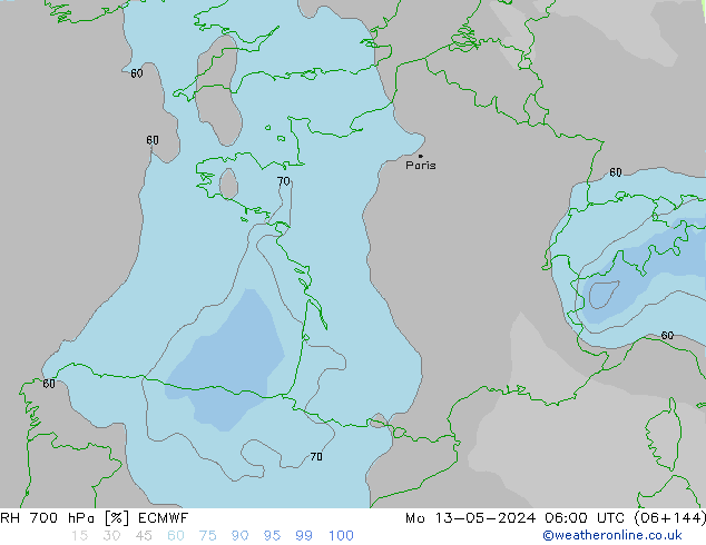 RV 700 hPa ECMWF ma 13.05.2024 06 UTC