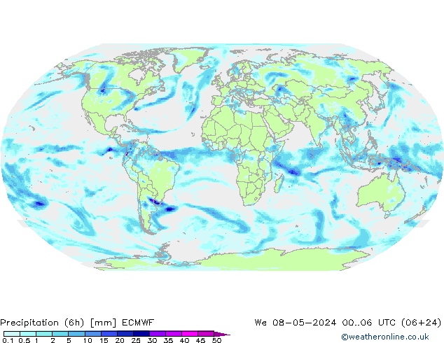 Nied. akkumuliert (6Std) ECMWF Mi 08.05.2024 06 UTC