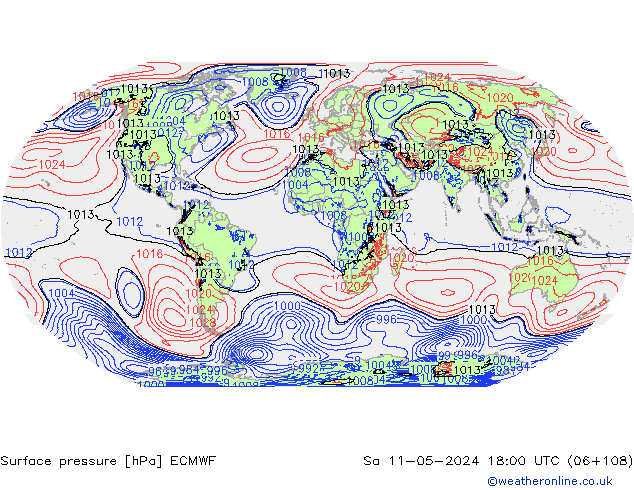 Yer basıncı ECMWF Cts 11.05.2024 18 UTC