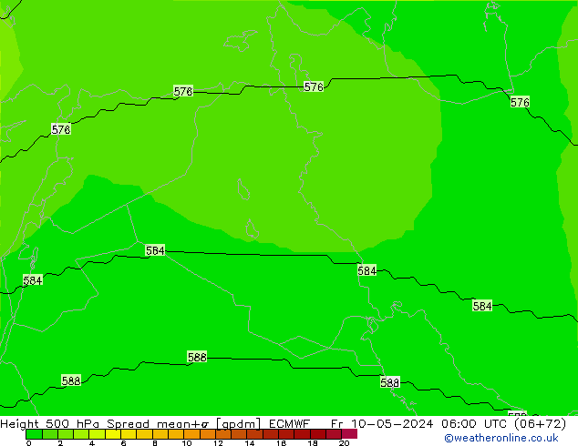 Height 500 hPa Spread ECMWF Fr 10.05.2024 06 UTC