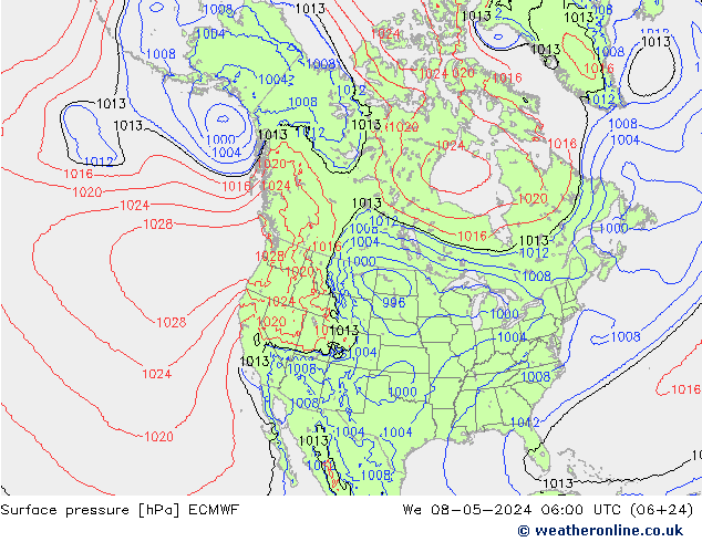 Bodendruck ECMWF Mi 08.05.2024 06 UTC