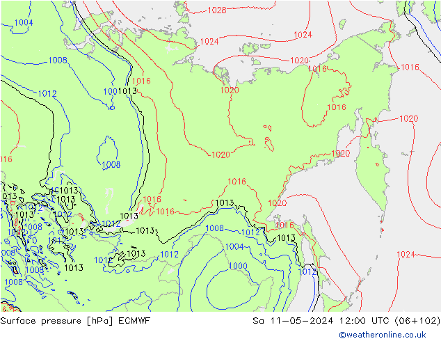 Yer basıncı ECMWF Cts 11.05.2024 12 UTC