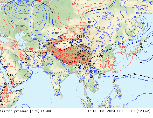 Yer basıncı ECMWF Per 09.05.2024 06 UTC