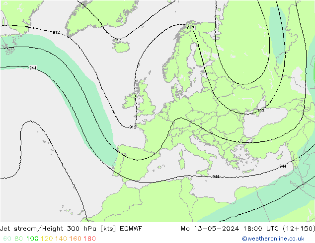 Jet Akımları ECMWF Pzt 13.05.2024 18 UTC