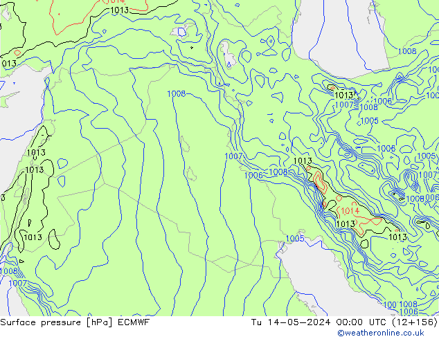 Bodendruck ECMWF Di 14.05.2024 00 UTC