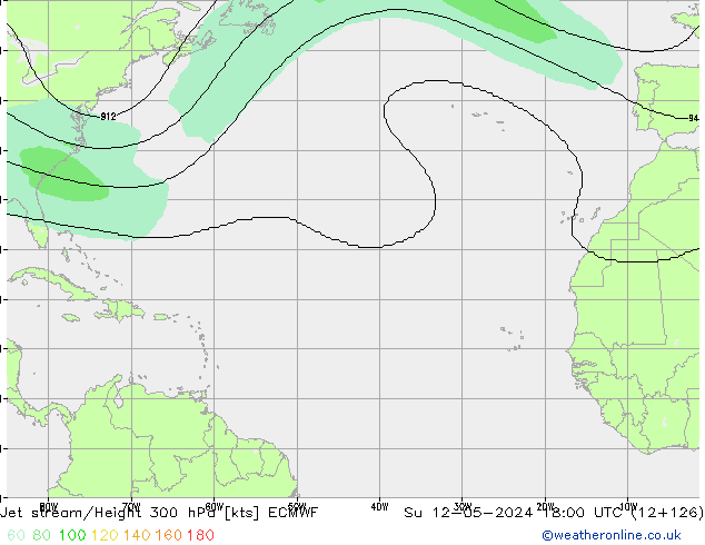 Straalstroom ECMWF zo 12.05.2024 18 UTC