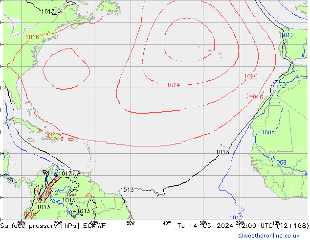 pression de l'air ECMWF mar 14.05.2024 12 UTC