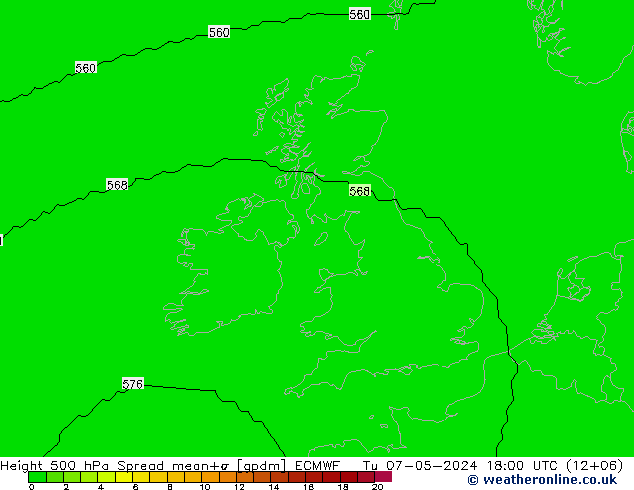 Height 500 hPa Spread ECMWF mar 07.05.2024 18 UTC