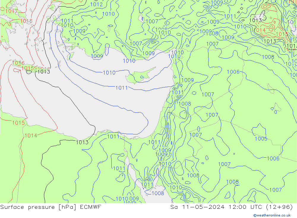 Yer basıncı ECMWF Cts 11.05.2024 12 UTC