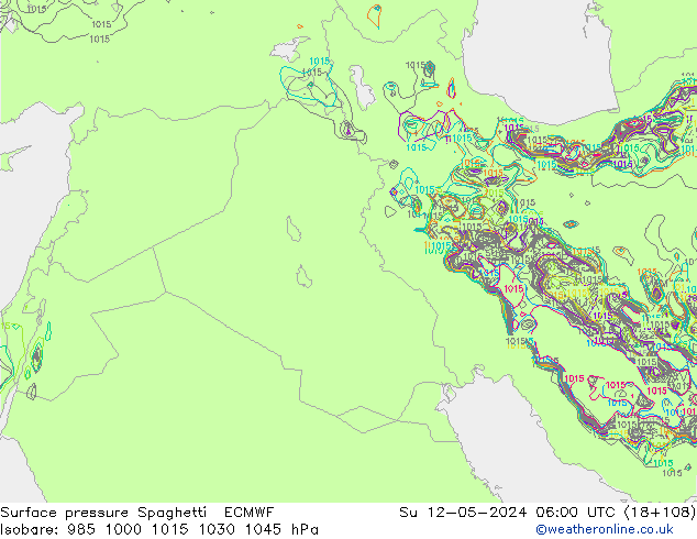 pression de l'air Spaghetti ECMWF dim 12.05.2024 06 UTC