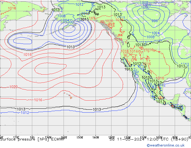 Yer basıncı ECMWF Cts 11.05.2024 12 UTC