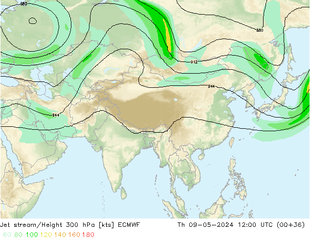 джет ECMWF чт 09.05.2024 12 UTC