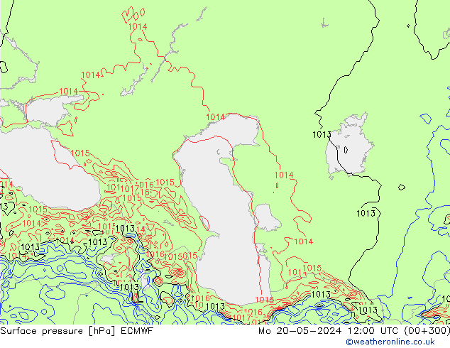 pressão do solo ECMWF Seg 20.05.2024 12 UTC