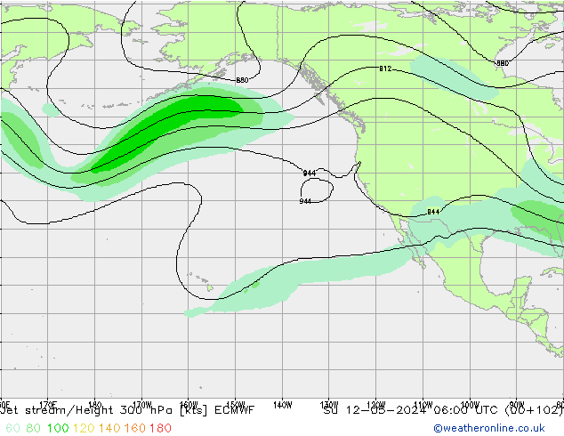 Jet Akımları ECMWF Paz 12.05.2024 06 UTC