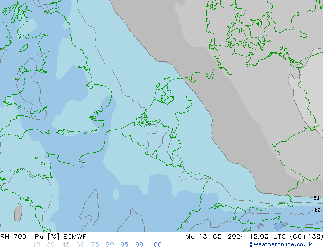 RV 700 hPa ECMWF ma 13.05.2024 18 UTC