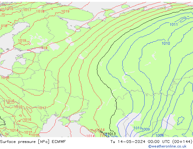 Yer basıncı ECMWF Sa 14.05.2024 00 UTC