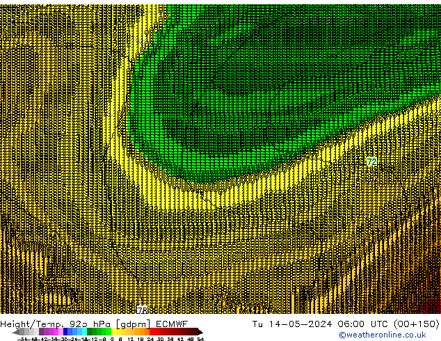 Hoogte/Temp. 925 hPa ECMWF di 14.05.2024 06 UTC