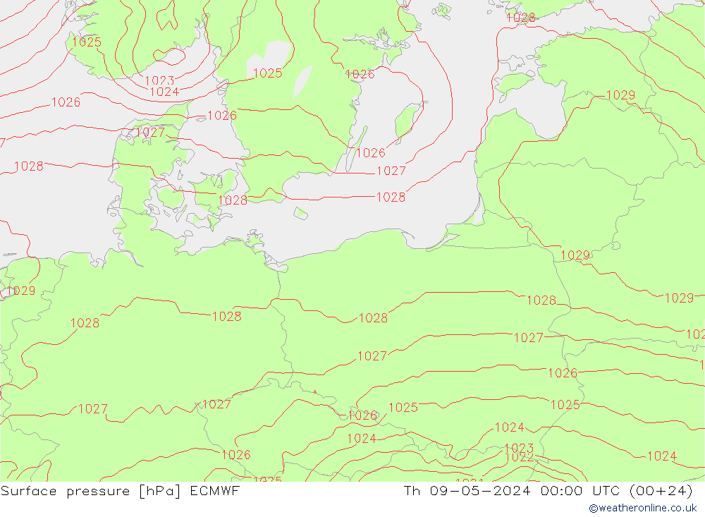 pression de l'air ECMWF jeu 09.05.2024 00 UTC