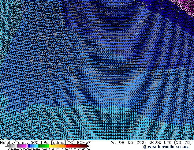 Height/Temp. 500 hPa ECMWF  08.05.2024 06 UTC