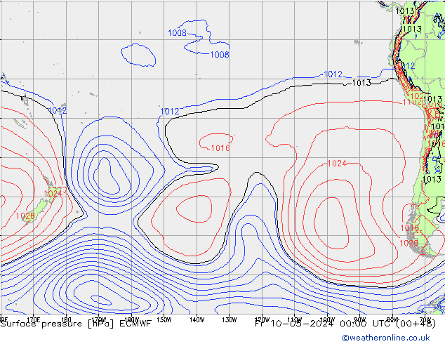 Yer basıncı ECMWF Cu 10.05.2024 00 UTC