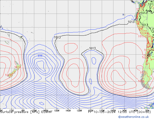 Luchtdruk (Grond) ECMWF vr 10.05.2024 12 UTC