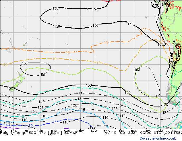 Hoogte/Temp. 850 hPa ECMWF wo 15.05.2024 00 UTC