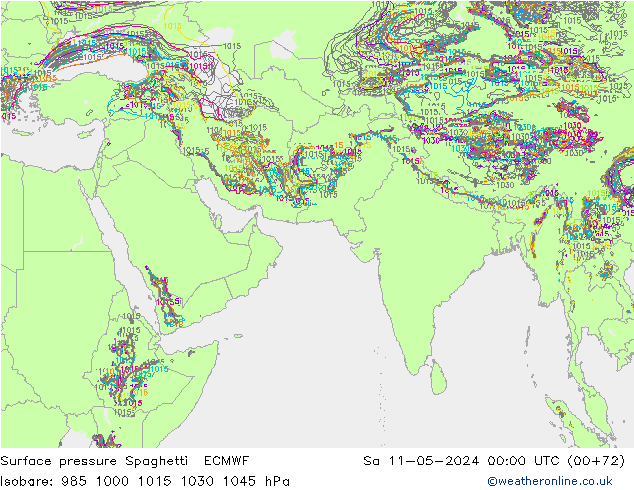 Yer basıncı Spaghetti ECMWF Cts 11.05.2024 00 UTC