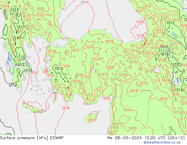 приземное давление ECMWF ср 08.05.2024 12 UTC