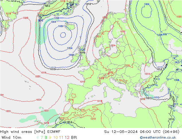Sturmfelder ECMWF So 12.05.2024 06 UTC