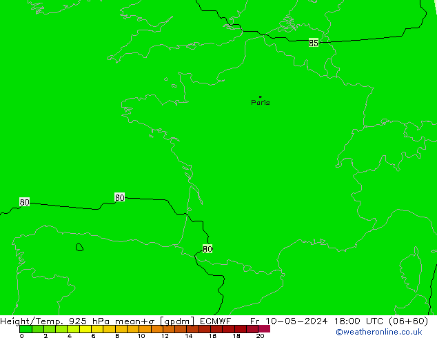 Height/Temp. 925 hPa ECMWF pt. 10.05.2024 18 UTC