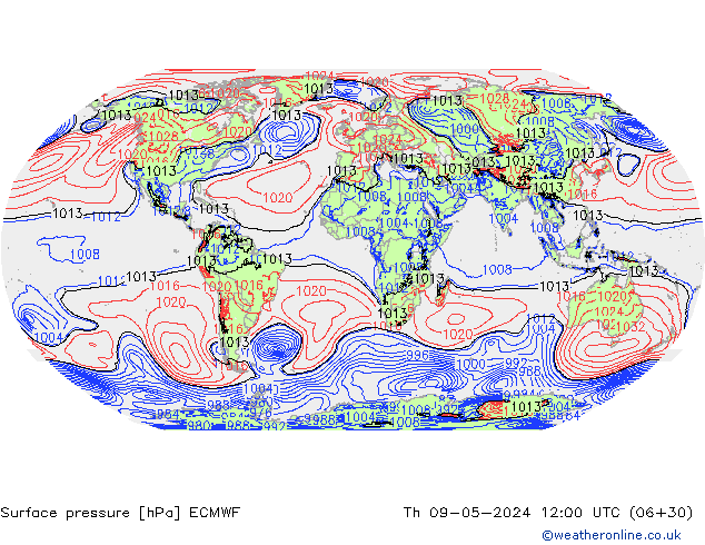 приземное давление ECMWF чт 09.05.2024 12 UTC