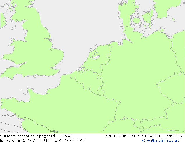 Yer basıncı Spaghetti ECMWF Cts 11.05.2024 06 UTC